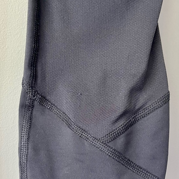 Lululemon | Black Pace Rival Crop 22” Running Tights Cropped Mesh Leggings - Picture 5 of 8